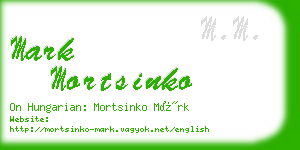 mark mortsinko business card